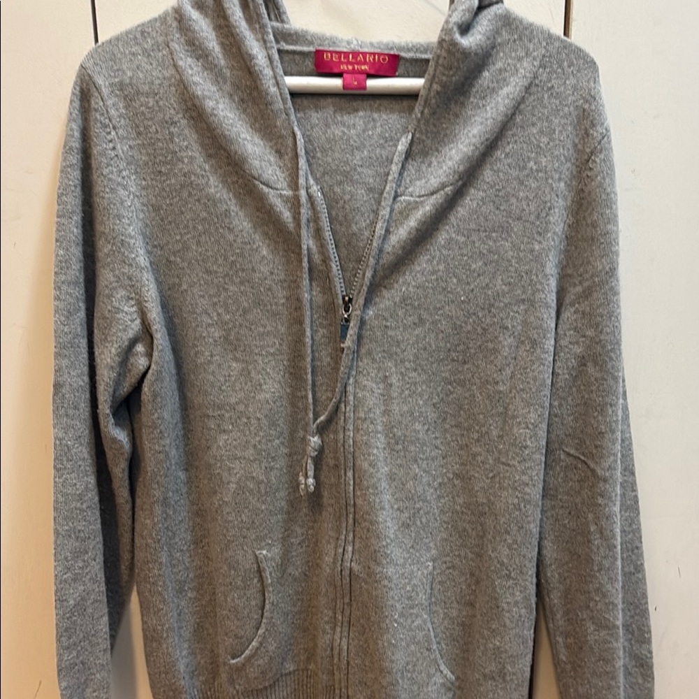 Bellario Gray Zip-Up Hoodie